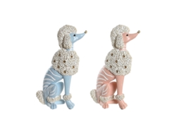 Figura Decorativa DKD HOME DECOR 18 X 10 X 30 5 Cm Scandi Azul Cor de Rosa 2 Unidades