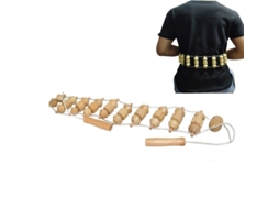 Rolo De Massagem Manual Em Madeira (48x7.6cm)