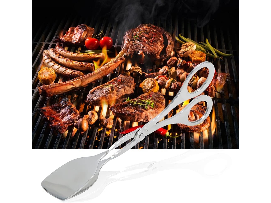 Pinça Suporte Para Churrasco Chiciris, Pinça De Aço Inoxidável Para Alimentos, Ideal Para Buffet De Cozinha, Design