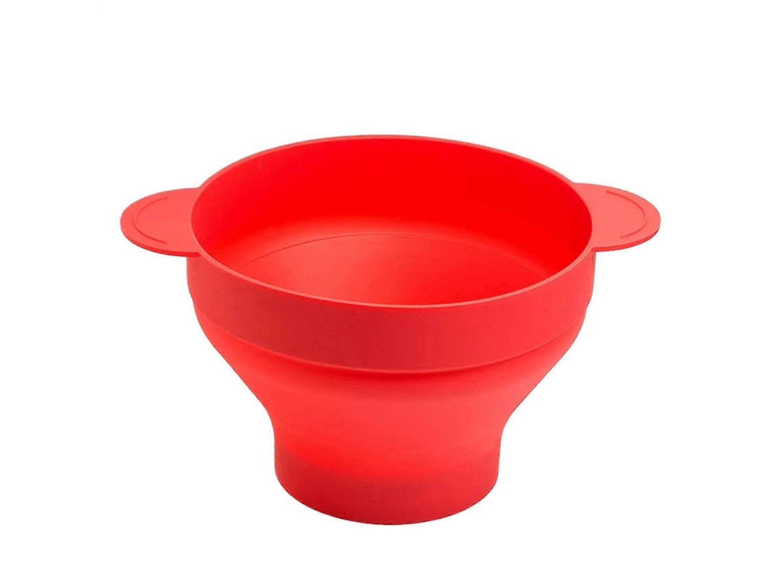 Pipoqueira De Silicone Para Micro-ondas Com Alças, Tigela Dobrável Resistente Ao Calor E Própria Para Lava-louças.