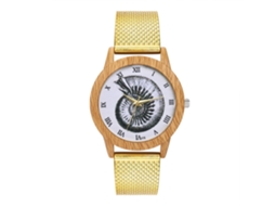 Reloj De Cuarzo Unisex Con Correa De Silicona Casual Y De Negocio Oro