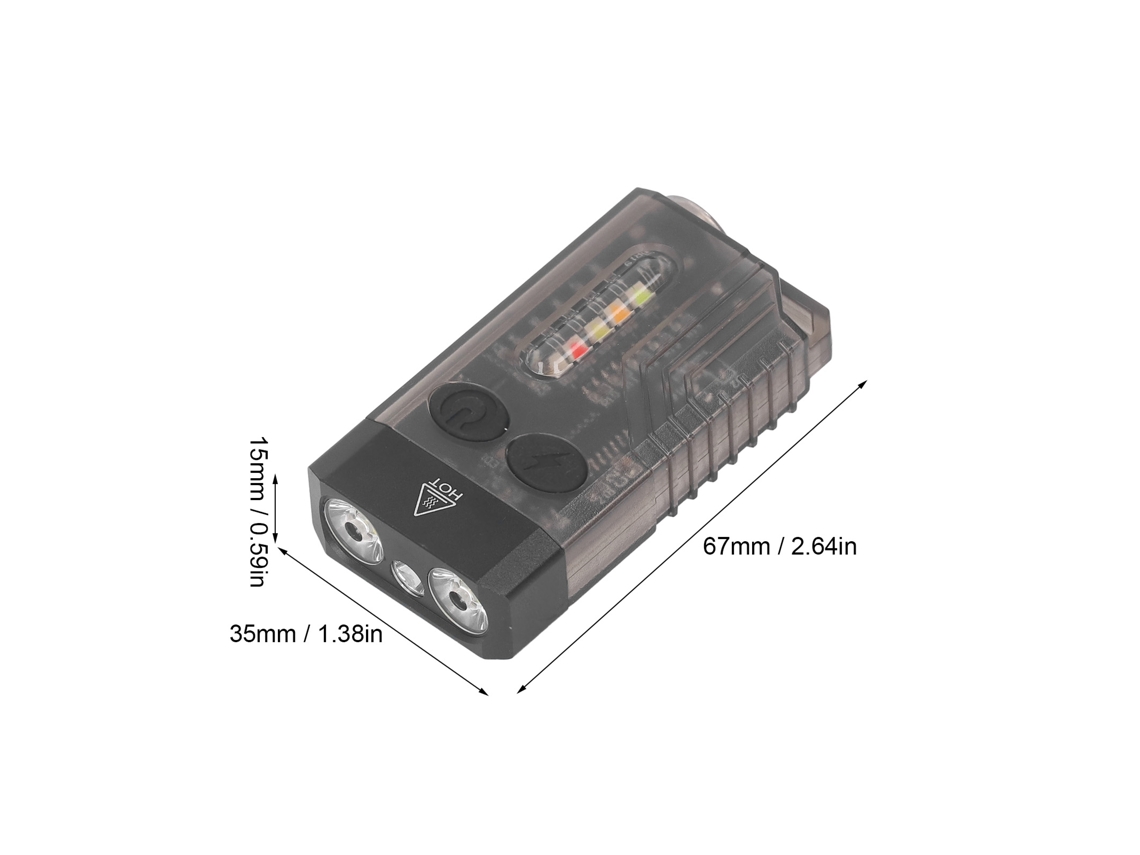 Laxiscreed Lanterna Mini Usb Com Luz Uv 365nm E 5 Níveis De Intensidade