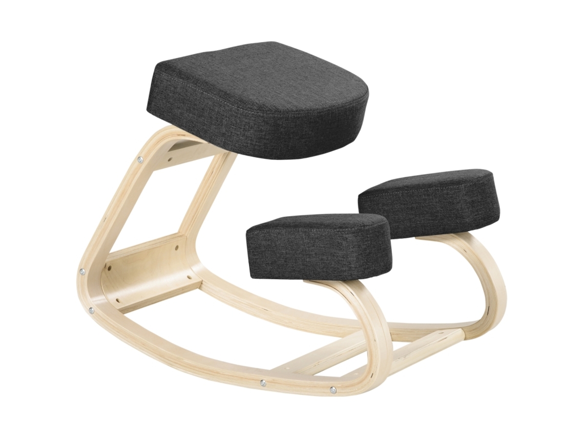 Banco Joelhos Ergonômico Bétula Postura 120kg Preto VELTRIX