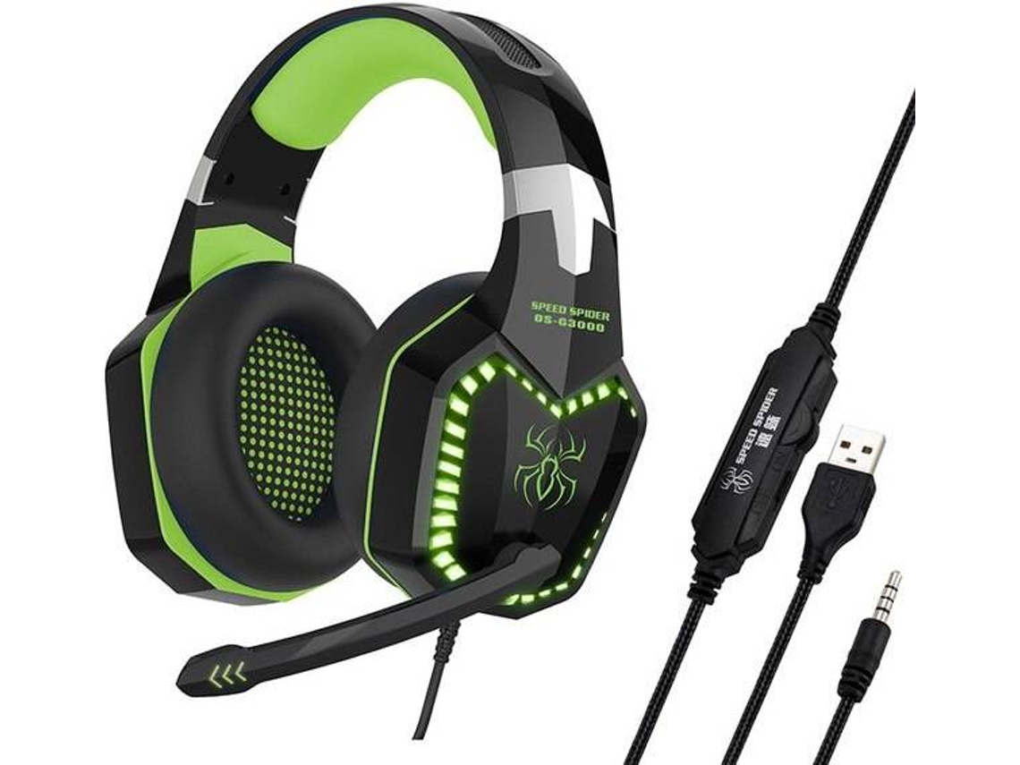 Auscultadores com Fio ALIN615-3 (On Ear - MicroAuriculares - Noise Canceling - Verde)