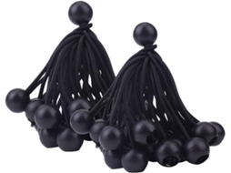 Conjunto De 50 Bolas Elásticas Pretas 10 Cm(4 Polegadas), Corda Elástica Resistente Para Lona