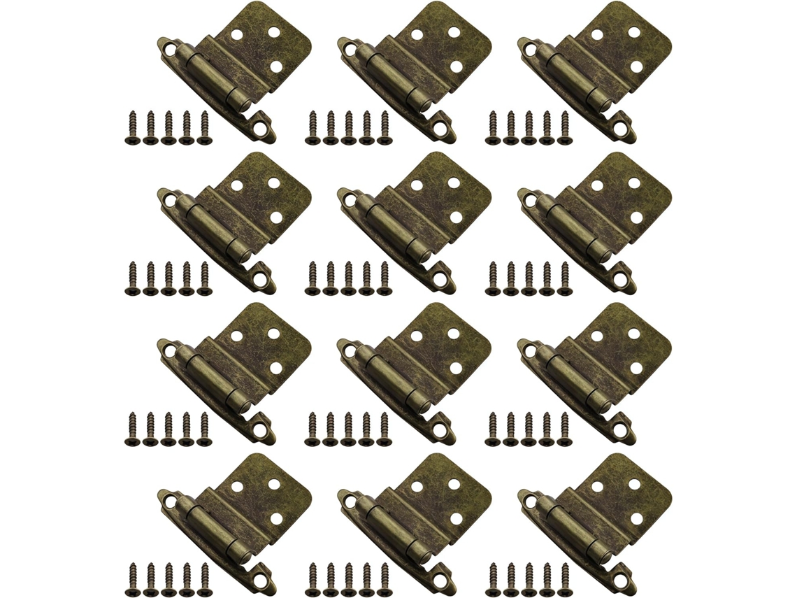 Dobradiças De Aço Laminado A Frio, Pacote Com 12 Unidades, Para Móveis, Armários E Guarda Roupas Dobradiças Com