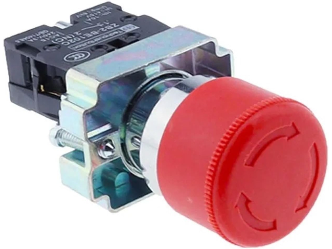 Xb2 Bs442 Bs542 1nf 1no1nc Interruptor De Botão Pressão Rotativo Da Emergência 2 Posições Travamento Reinicialização