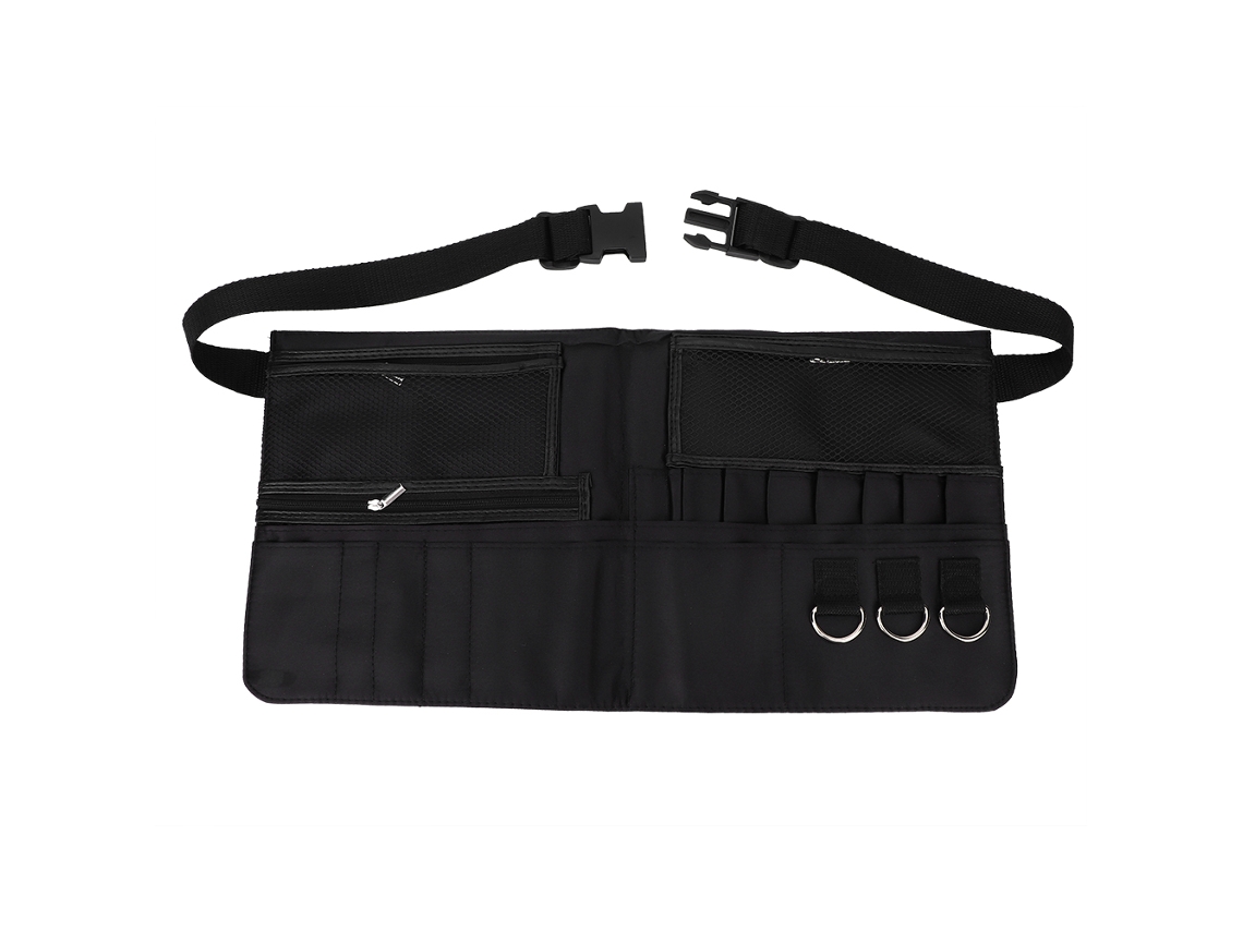 Bolsa De Cintura Para Almacenamiento De Brochas De Maquillaje Profesional Con 8 Espacios Y Tiras Ajustables