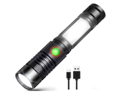Tochas de Led Recarregáveis Incluindo Bateria de 2500 Mah Mini Tochas de Ímã Super Brilhantes Pretas YIZHOOD