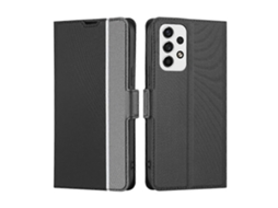 Capa De Couro Com Textura Sarjada E Botões Laterais Para Samsung Galaxy A53 5g