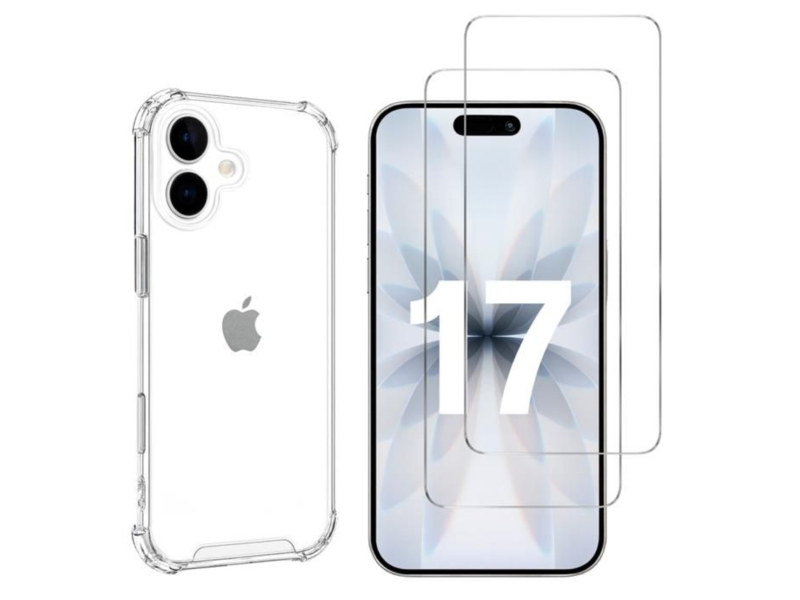 Capa Protetora Resistente A Impactos Para Iphone 17 E 2 Películas De Vidro Temperado Phonillico®