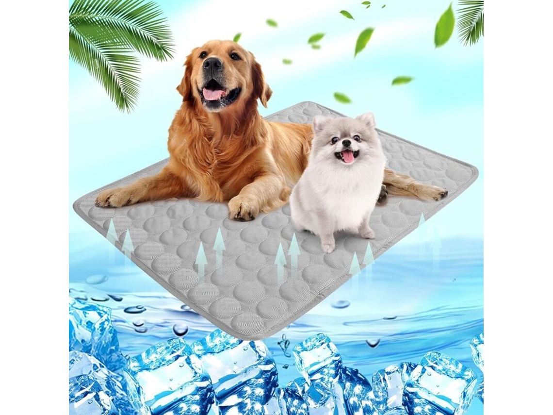 Tapete Refrescante, em Seda Gelada, em Algodão, para Cães e Gatos, Lavável, Antiderrapante, 60x50 Cm AQUAFORGE