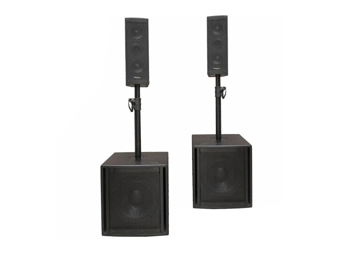 G-CUBE204 :CONJUNTO SOM BI-AMPLIFICADO USB/SD/BT 1200Wm x IBIZA