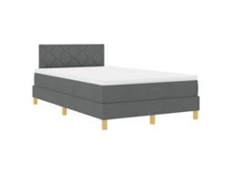 Conjunto 1 Cama Box Vidaxl Cinzento Tecido (120 X 200 Cm)