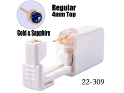 Piercing De Orelha, Descartáveis ​​para Perfuração Da Orelha, Com Brincos De Aço Inoxidável Dourado De 4 Mm, 1 Par (azul) Spqment