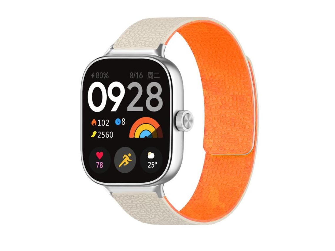 Bracelete para Xiaomi Band 9 Pro / 8 Pro Silicone Macio Magnético Textura de Lichia Laranja Estelar XIAOMOYU
