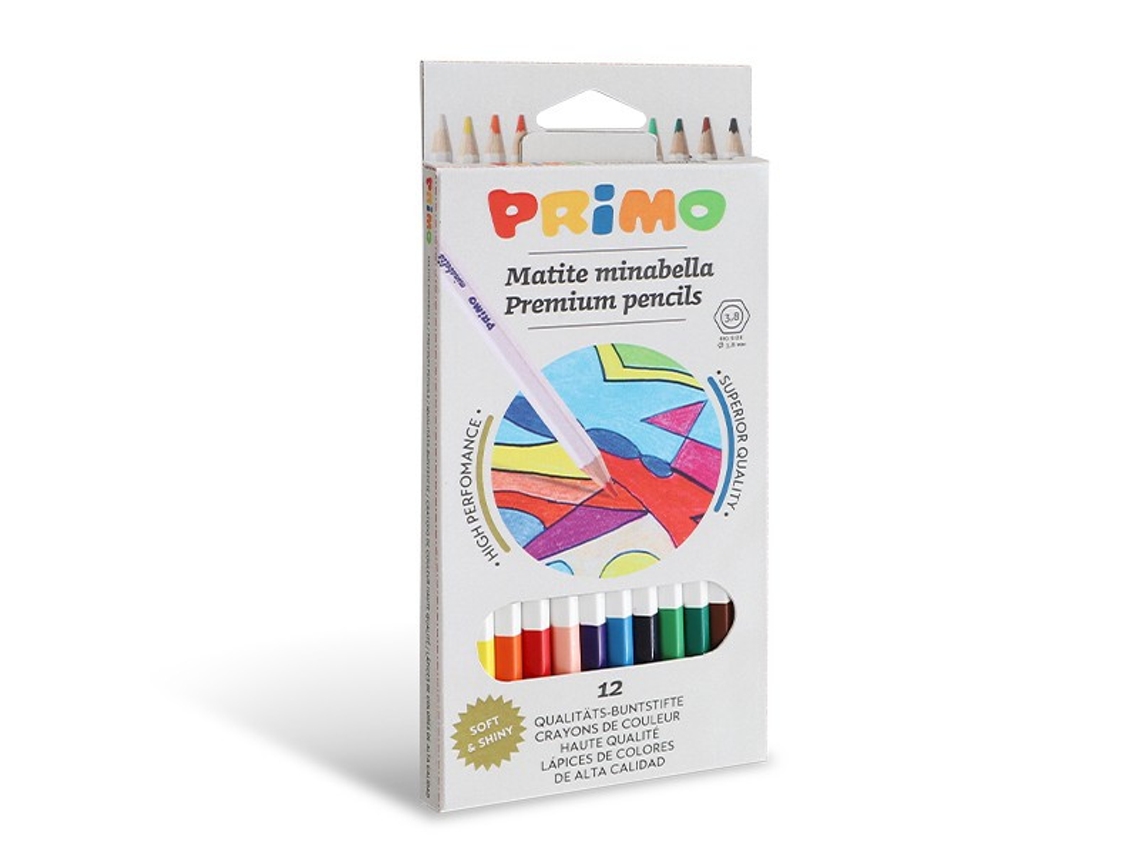 Lápis de cor multicolor PRIMO 522Minab12 12 peças