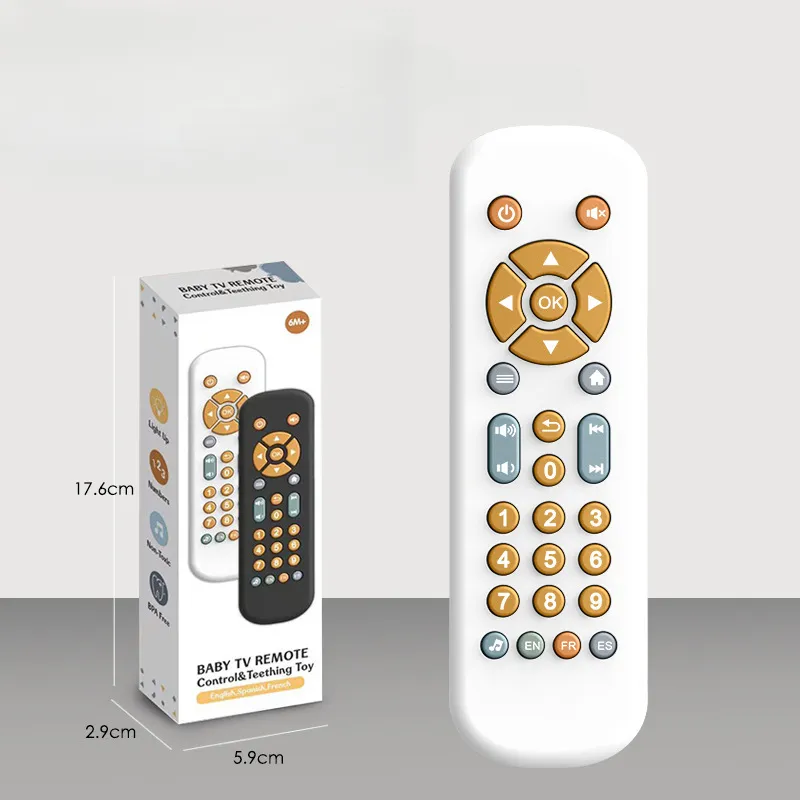 Brinquedo Educativo para Bebê Formato de Controle Remoto com Música para 6+ Mesesbranco CZHHMART