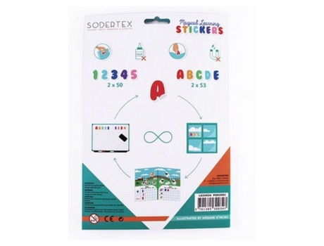 Adesivos Reposicionáveis Sodertex Pacote De 206 17x22cm Sortimento De Cores Crianças