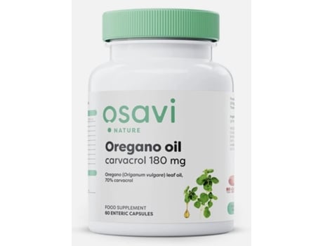 Óleo de Orégano Carvacrol 180mg 60 Cápsulas Entéricas Osavi