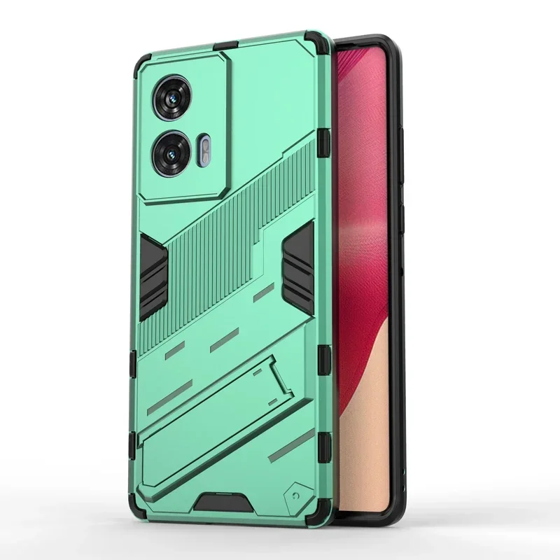 Capa Para Celular (verde, Motorola Moto G04) Com Suporte, Capa Traseira Rígida De Policarbonato À Prova De Choque.