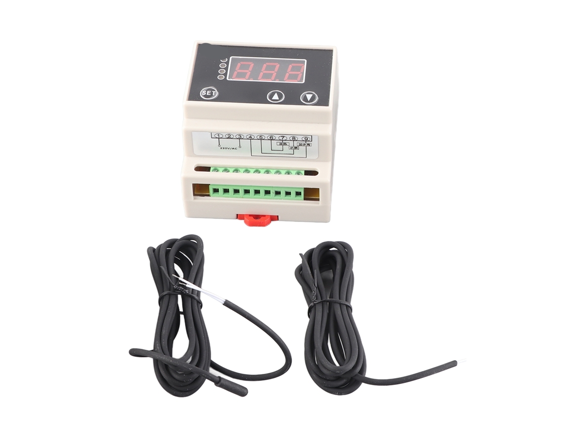 Termostato Digital para Aquecedor Solar de Água Ac220v Controlador de Temperatura com Sensor 2 Vias