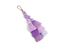 Chaveiros de tassel roxo, decoração de bolsa, artesanal, Fbn S/MARCA