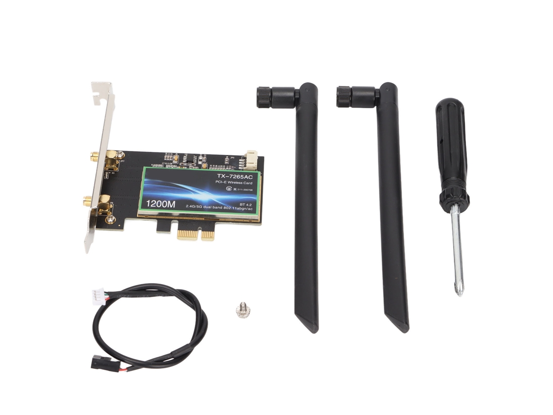 Placa Sem Fio 2.4ghz 5ghz Banda Dupla 802.11 A/b/g/n/ac Adaptador De Rede Pcie