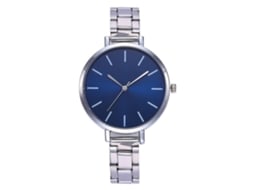 Reloj De Pulsera Unisex De Moda Casual Quarzo Con Correa De Acero Azul Real