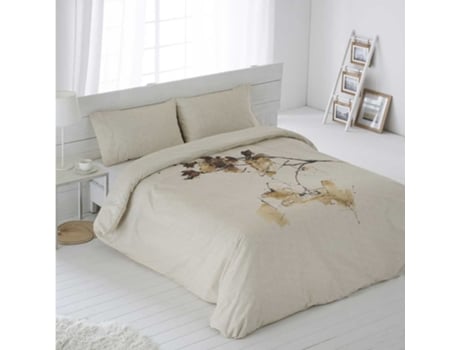 Capa de Edredón COTTON ARTEAN Bege Algodão (280 x 240 cm)