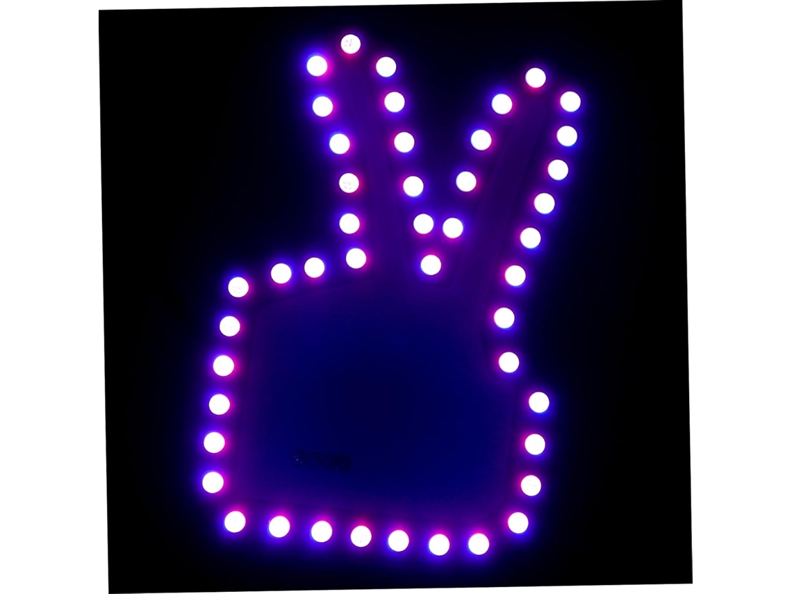 1 Conjunto De Luzes Dedo Fofas Para Carro, Painel De Luz Led Manual, Placa De Led Em Pvc