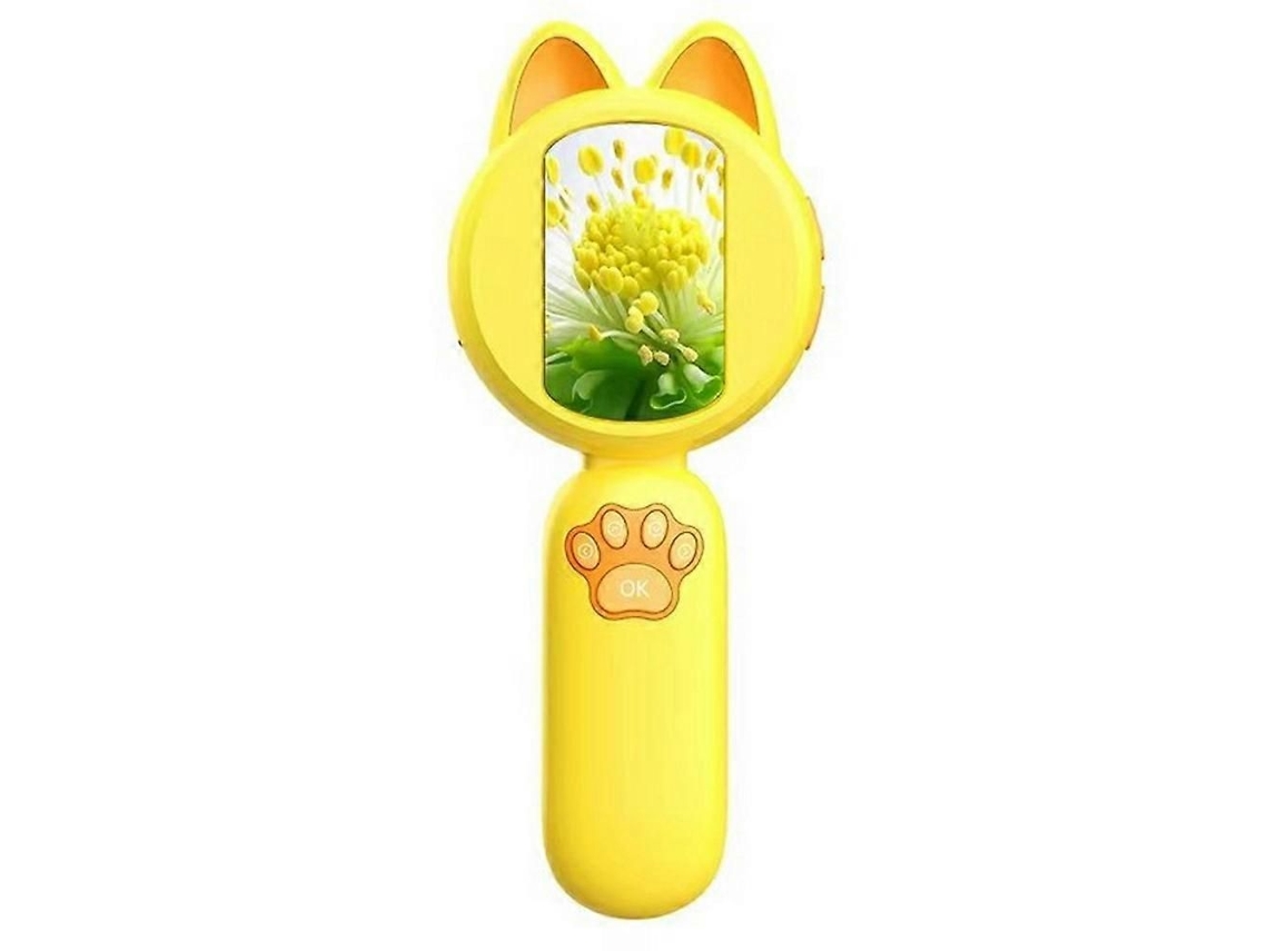 Microscópio Digital Portátil Hmo20b Com Tela Hd De 2 Polegadas, Ampliação De 4x E Luz Led Para Crianças.