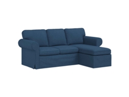 Sofá de Relaxamento - Sofá Azul 215 X 138 X 80 Cm Tecido HARLANV1