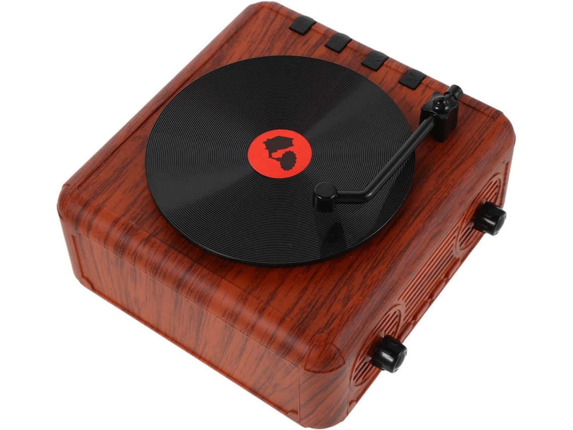 Mini Caixa De Som Retrô Em Formato De Disco De Vinil, Caixa De Som Vintage Sem Fio Com Som Profundo Gokoco