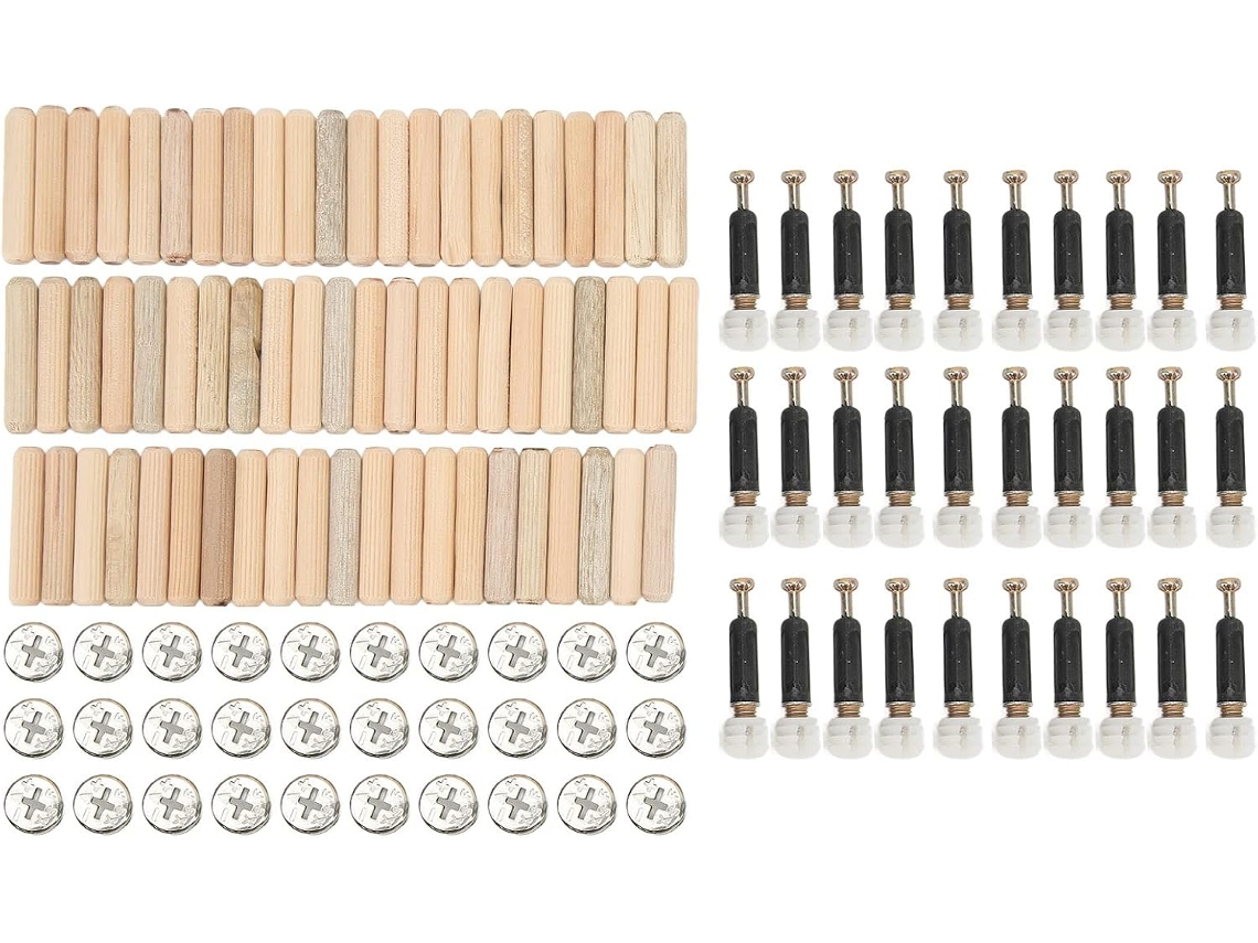 Conjunto De 30 Peças Conexões Came Omabeta, Duráveis E Resistentes À Ferrugem, Para Móveis De Armário, Haste De Conexão