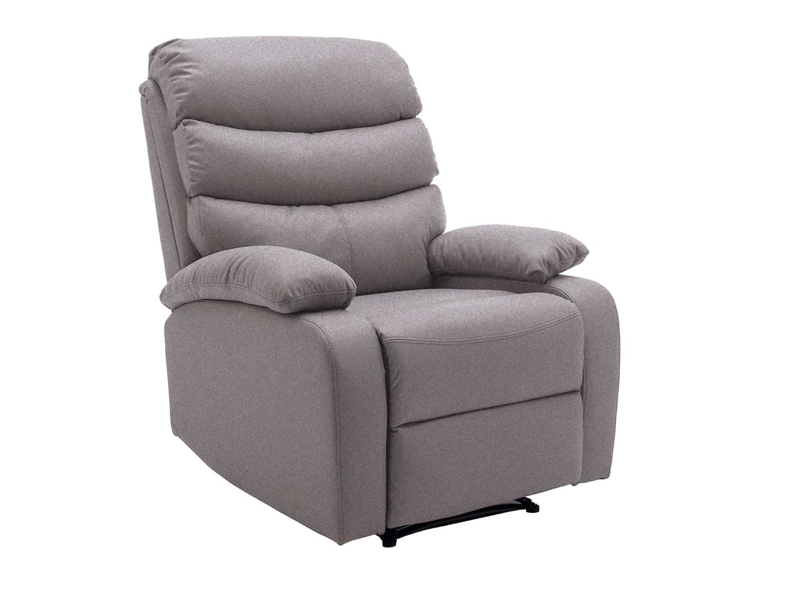 Poltrona Reclinavel Manual Miami Sofá de 1 Lugar Marrom SALDOSYSTOCKS