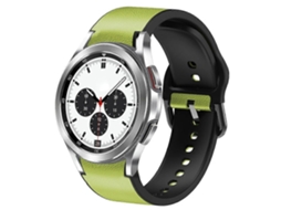 Pulseira De Couro Adesivo De Silicone Para Samsung Galaxy Watch 4 Classic 42mm