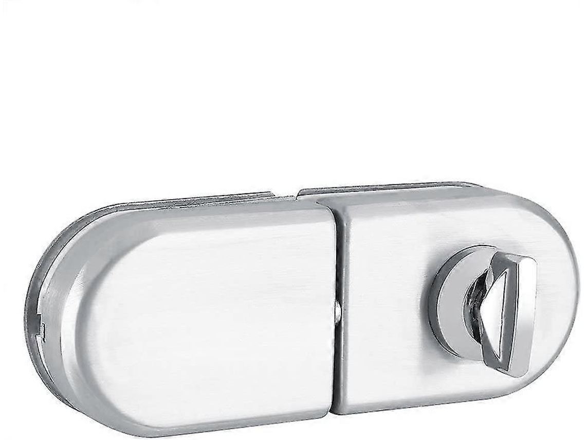 Cerradura de Porta Semicircular de Aço Inoxidável 10~12mm com Tranca e Chaves | S/MARCA