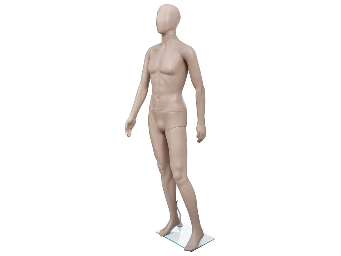 vidaXL Manequim homem com cabeça redonda