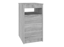 Drawer Cabinet, Drawer Cabinets Vidaxl Cinzeto Madeira Processada (n/a)