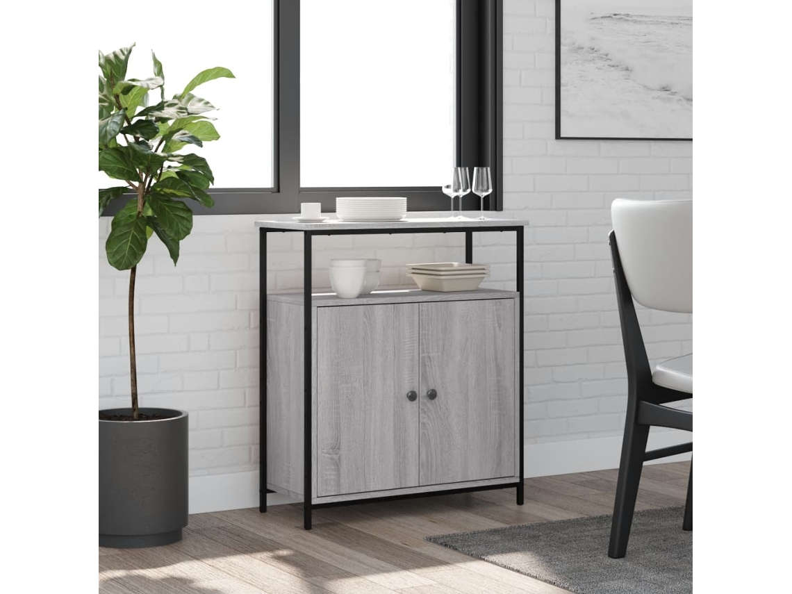 Vidaxl Aparador 70x30x80 Cm Derivados De Madeira Cinzento Sonoma