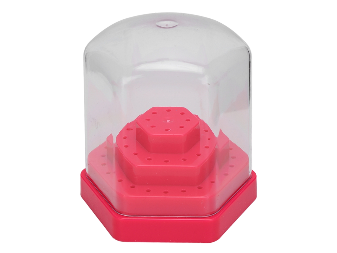 Porta Brocas Para Taladro De Uñas Con 48 Agujeros Grandes, Soporte De Almacenamiento, Herramienta Necesaria Para Hogar Y Salón De Belleza, Rosa