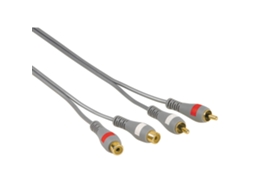 Cabo De Extensão 2xrca, 2xrca, Dourado E Preto, 5m