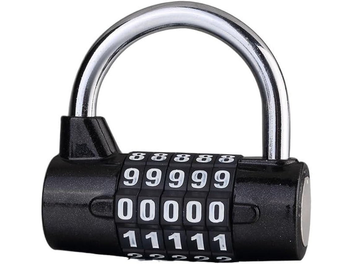 Cadeado De Combinação 4 A 5 Dígitos Para Viagem, Com Senha, Código (5