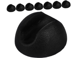 Conjunto De 8 Protetores Pvc Pretos Para Pés Mesa Com Estrutura Arame 10a 12mm