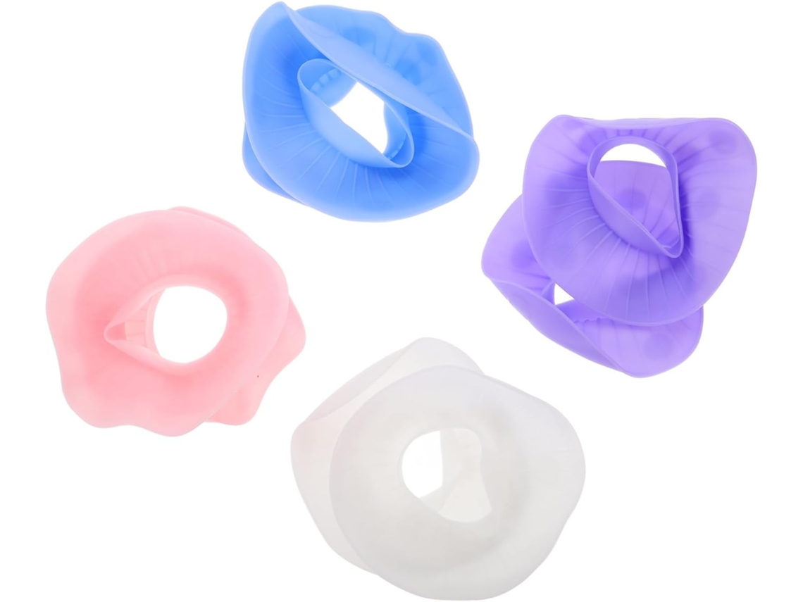 Pulseiras de silicone para cuidados com a pele, 4 pares, ajustáveis e resistentes a choques.
