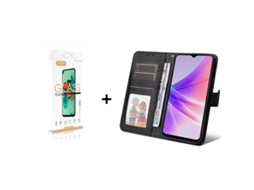 Pelicula De Vidro Normal Accetel Alcatel 1s 2019 E Capa Livro Premium Alcatel 1s 2019-preto-zt-5587