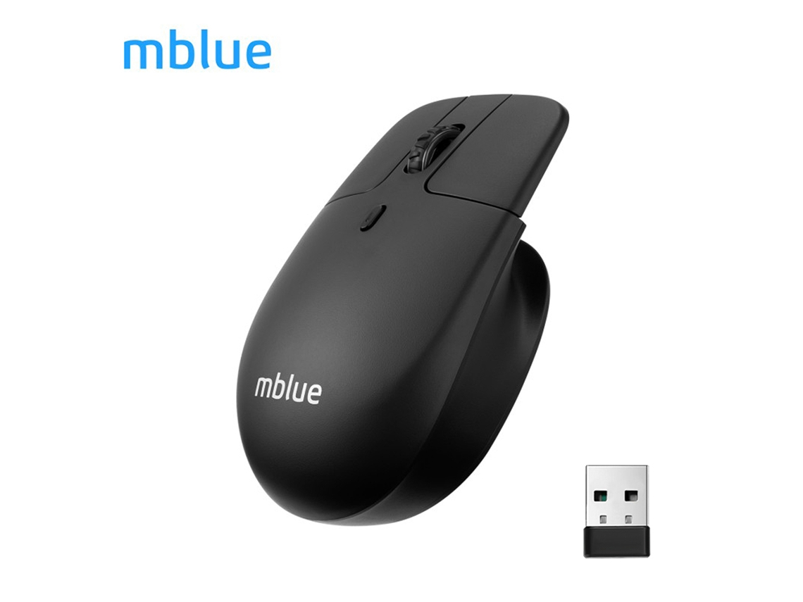 Rato Sem Fio Para Jogos Leve Mblue M203 2.4g/bt Recarregável Com Luz Indicadora Para Pc/notebook