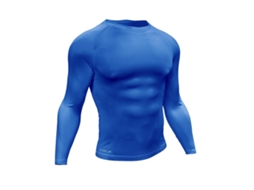 Camiseta Térmica Esportiva Precision, Manga Longa, Azul, Tamanho Adulto M.