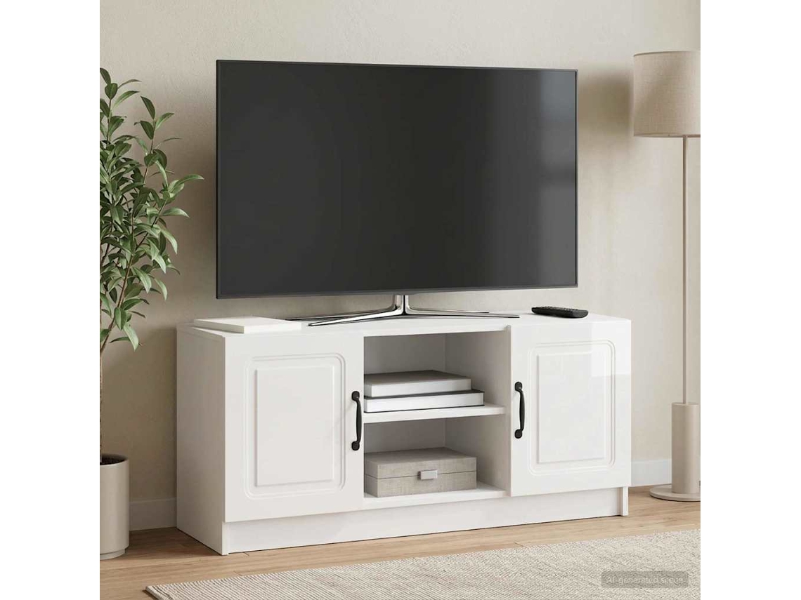 Vidaxl Gabinete Para Tv Branco Brilhante 102 X 34,5 X 47 Cm
